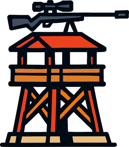 sniperTowerAsset.
In-Game asset.  2d.  High contrast.  No shadows