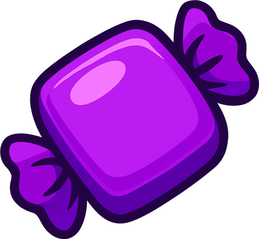 Mor şeker.
In-Game asset.  2d.  High contrast.  No shadows