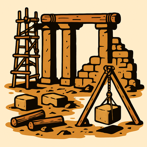 İnşaat eski çağ.
In-Game asset.  2d.  High contrast.  No shadows