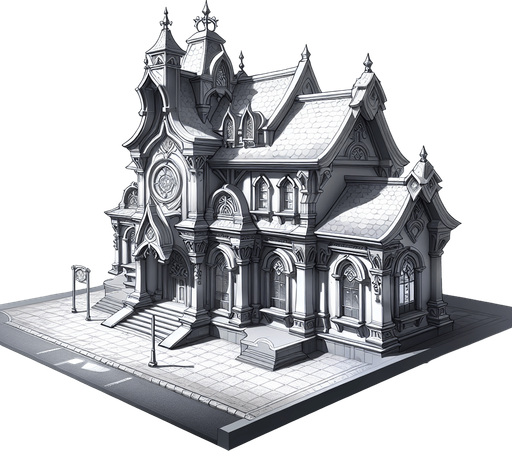 An bakery in a RTS fantasy style Single Game Texture. In-Game asset. 2d. Blank background. High contrast. No shadows.