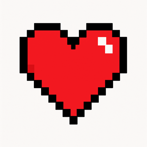 heart.
In-Game asset.  2d.  High contrast.  No shadows