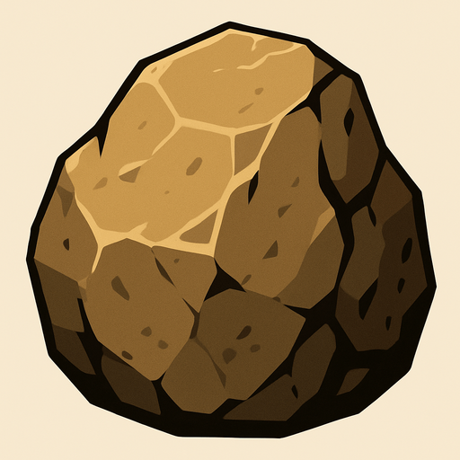 big stone.
In-Game asset.  2d.  High contrast.  No shadows