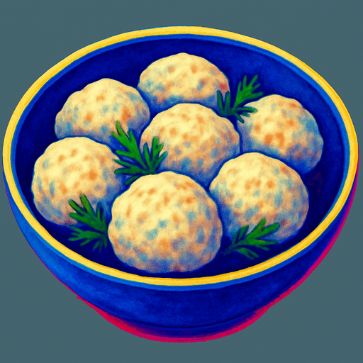 A bowl of fish dumplings.