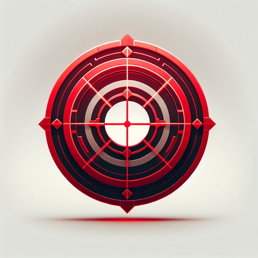 red gaming reticle. Minimal.
Single Game Texture.  In-Game asset.  2d.  Blank background.  High contrast.  No shadows