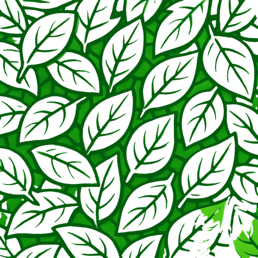 green leaf background.
In-Game asset.  2d.  High contrast.  No shadows