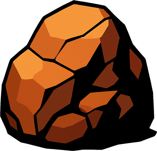 big rock.
In-Game asset.  2d.  High contrast.  No shadows