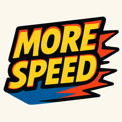 mas velocidad pero escrito en ingles.
In-Game asset.  2d.  High contrast.  No shadows