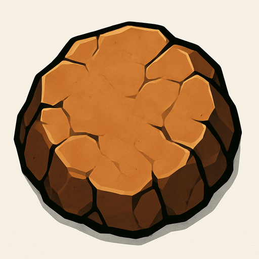 Roca vista desde arriba.
In-Game asset.  2d.  High contrast.  No shadows