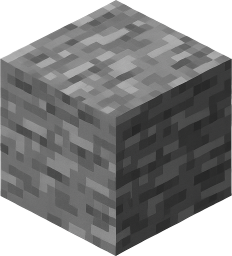 minecraft taş blok.
In-Game asset.  High contrast.  No shadows
