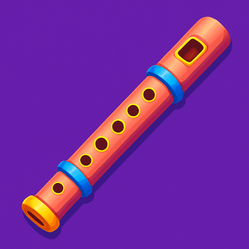 flute.
In-Game asset. 3d.  High contrast.  No shadows