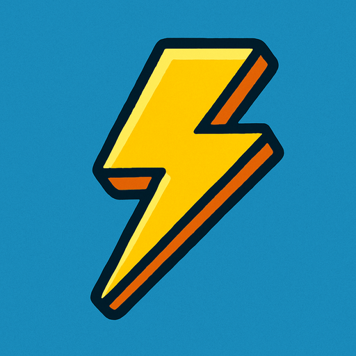 Thunder 2d game.
In-Game asset.  2d.  High contrast.  No shadows