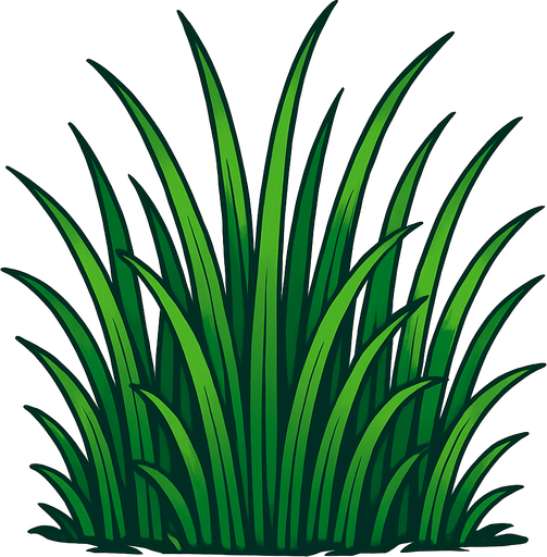 çimen uzun otlar..
In-Game asset.  2d.  High contrast.  No shadows