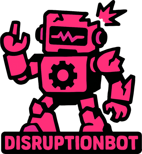 disruptionBot.
In-Game asset.  2d.  High contrast.  No shadows