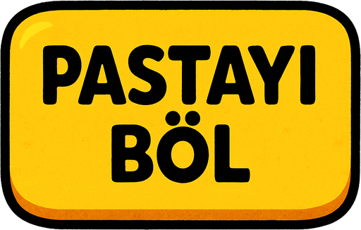 Sarı bir button olsun ve içinde 'Pastayı Böl' yazsın.
In-Game asset.  2d.  High contrast.  No shadows