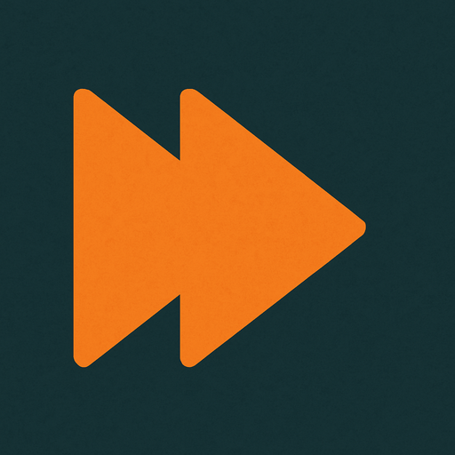 fast foward icon.
In-Game asset.  2d.  High contrast.  No shadows