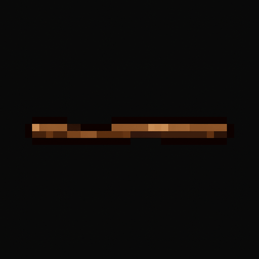 straight stick pixel art horizontal 2d.
In-Game asset.  2d.  High contrast.  No shadows