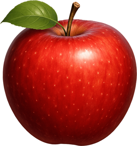 ultra realistic apple.
In-Game asset.  2d.  High contrast.  No shadows
