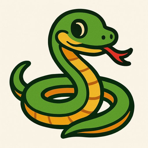 Snake.
In-Game asset.  2d.  High contrast.  No shadows