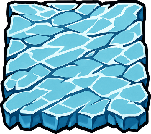 Icy surface.
In-Game asset.  2d.  High contrast.  No shadows