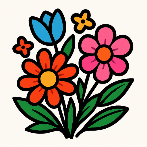 Fleurs.
In-Game asset.  2d.  High contrast.  No shadows
