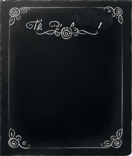 "THE RULES" handwritten in chalk