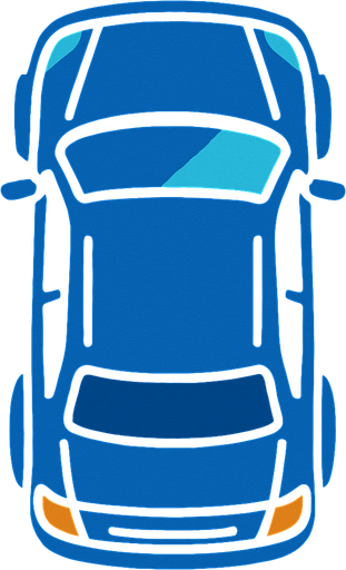 car viewed from above.
In-Game asset.  2d.  High contrast.  No shadows