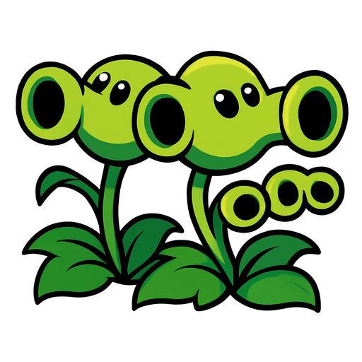 plans vs zombies double shoters.
In-Game asset.  2d.  High contrast.  No shadows