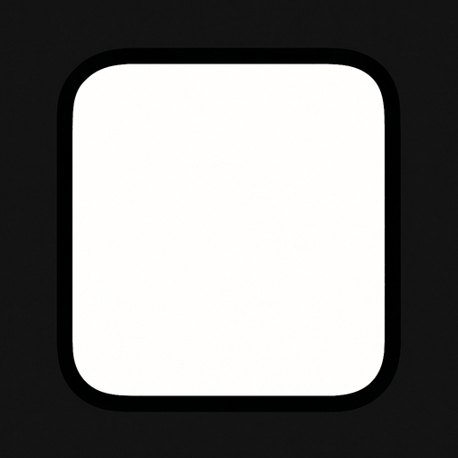 rectangulo Blanco con bordes redondeados. figura simple.
In-Game asset.  2d.  High contrast.  No shadows