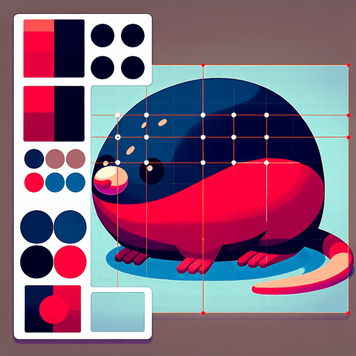 mole red and blu.
Single Game Texture.  In-Game asset.  2d.  Blank background.  High contrast.  No shadows