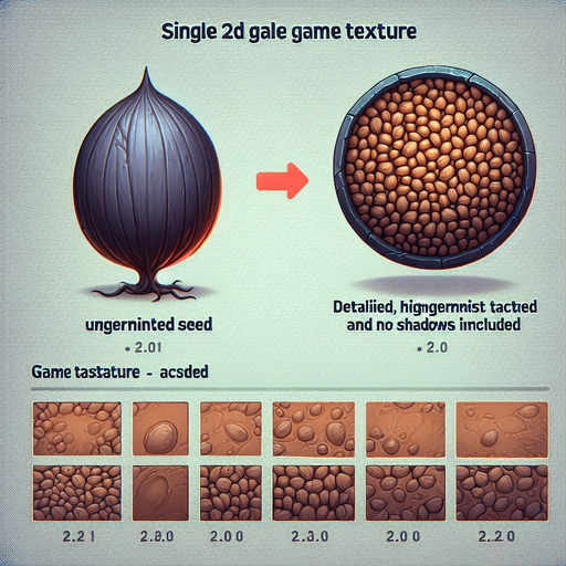 An ungerminated plant seed..
Single Game Texture. In-Game asset. 2d. Blank background. High contrast. No shadows.