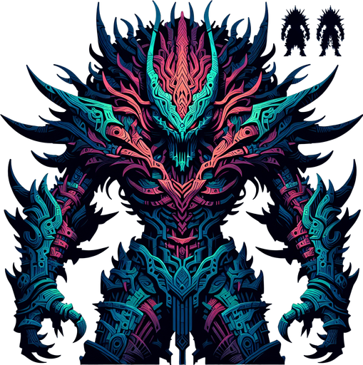 Enemy.
Single Game Texture. In-Game asset. 2d. Blank background. High contrast. No shadows.