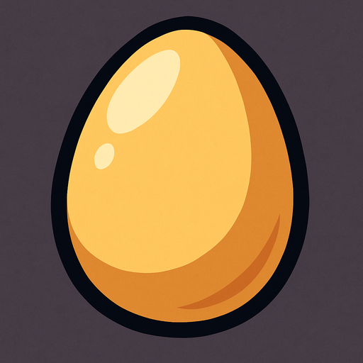Egg.
In-Game asset.  2d.  High contrast.  No shadows