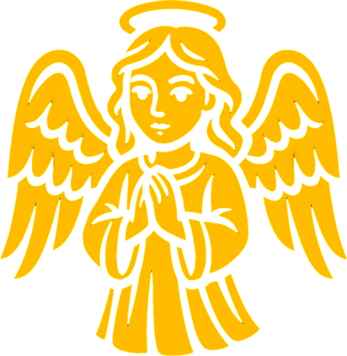 angel.
In-Game asset.  2d.  High contrast.  No shadows