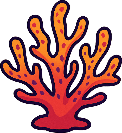 Coral.
In-Game asset.  2d.  High contrast.  No shadows