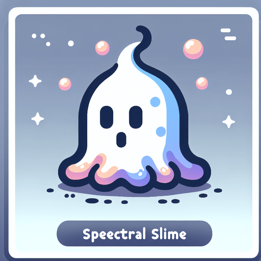 Un slime fantasmal RPG con estilo suave y simple.
Single Game Texture.  In-Game asset.  2d.  Blank background.  High contrast.  No shadows
