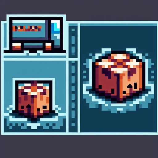 2 Delivery box : open and closed.
Retro gaming style. Sprite sheet 1x2. High Definition