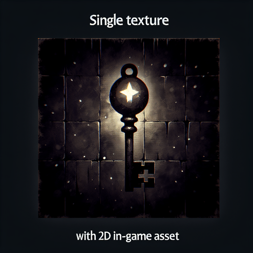 a simple dirty, dark and eerie Christmas light key.
Single Game Texture. In-Game asset. 2d. Blank background. High contrast. No shadows.