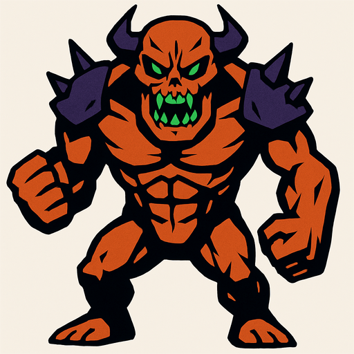 Titan enemy.
In-Game asset.  2d.  High contrast.  No shadows