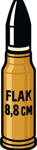 prollectil de un flak 8,8cm.
In-Game asset.  2d.  High contrast.  No shadows