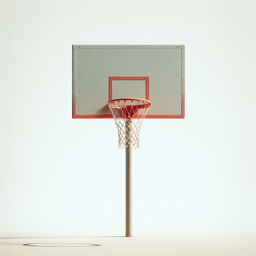 一个篮球筐，正视，只有篮筐没有下面的杆.
Single Game Texture. In-Game asset. 2d. Blank background. High contrast. No shadows.