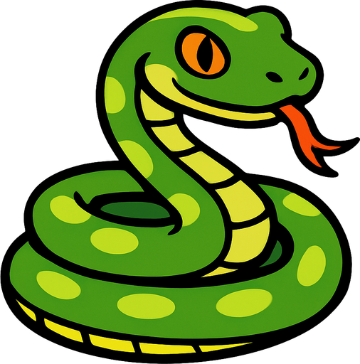 Snake.
In-Game asset.  2d.  High contrast.  No shadows