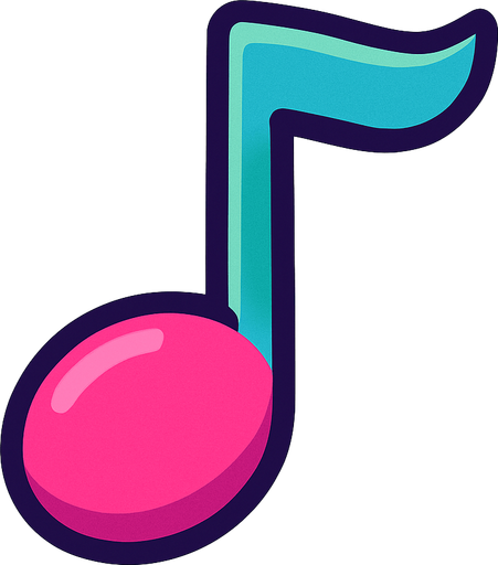 Music Note.
In-Game asset.  2d.  High contrast.  No shadows