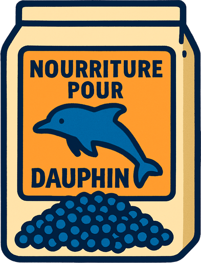 nourriture pour dauphins.
In-Game asset.  2d.  High contrast.  No shadows