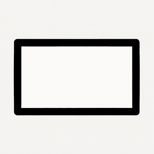 un rectangulo simple y con bordes negros.
In-Game asset.  2d.  High contrast.  No shadows