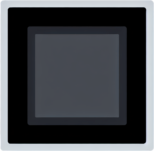 grey square, black border.
Single Game Texture. In-Game asset. 2d. Blank background. High contrast. No shadows.