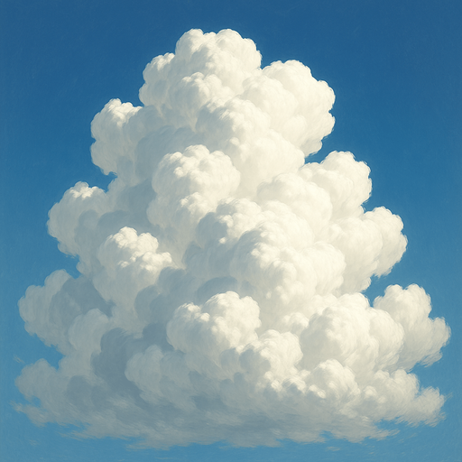 draw realistic cloud.
In-Game asset.  2d.  High contrast.  No shadows