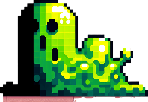 alive 
slime.
Single Game Texture.  In-Game asset.  2d.  Blank background.  High contrast.  No shadows