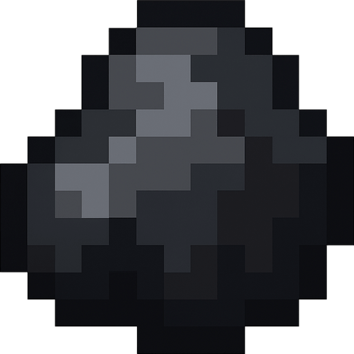 2d pixel bir kömür.
In-Game asset.  2d.  High contrast.  No shadows