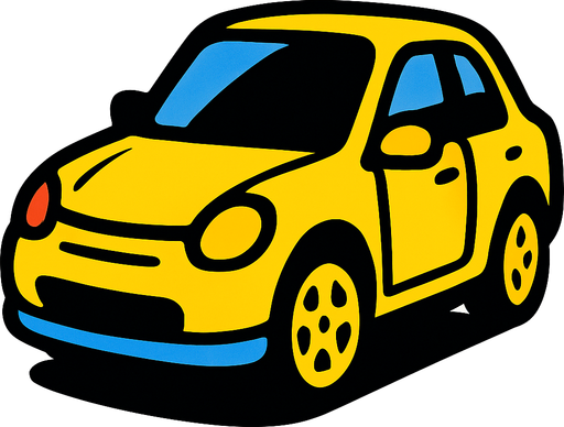 Car.
In-Game asset.  2d.  High contrast.  No shadows. Car