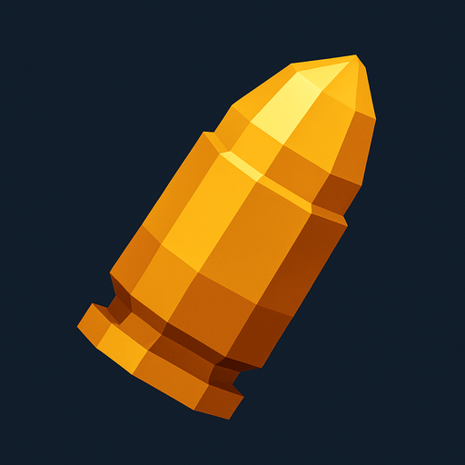 give me a low polly bullet look under.
In-Game asset.  2d.  High contrast.  No shadows